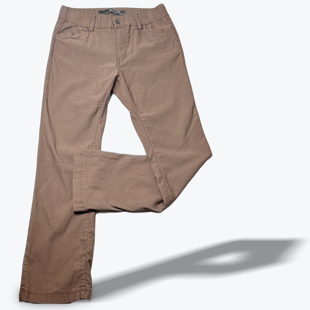 BEVY Flog Casual Pants Brown Neutral Womens Size 24 Relaxed Fit Bottoms